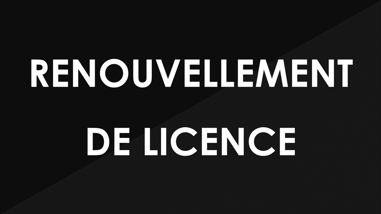 Image redirigeant vers le tutoriel de renouvellement de licence